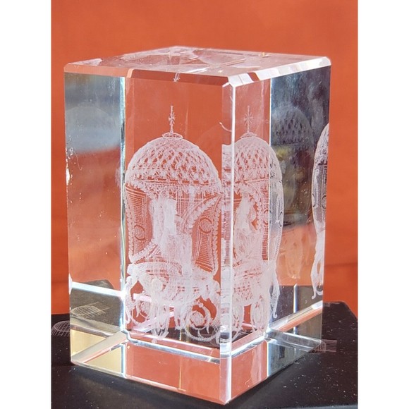 3D Crystal Mary Jesus Inside Egg Faberge Laser Etched Glass Paperweight Israel - Picture 3 of 11
